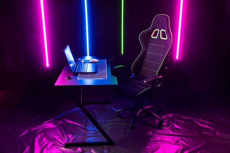 gaming chair with keyboard and mouse tray